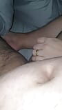 Step mom handjob step son dick under blanket on Friday night snapshot 3