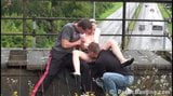 Daring Public Sex Threesome AWESOME snapshot 4