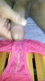 french lover cum on my wife pink panty snapshot 1