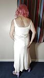 Masked tv crossdresser in slinky wedding dress snapshot 5