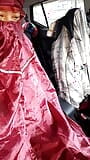 Masturbation Cum Wearing Red Satin Mukenah snapshot 2