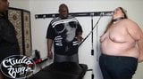 SSBBW Juicy Kat Machine Fucked And Spit Roasted By BBCs snapshot 3