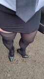 Crossdresser goes soft to very hard outdoors snapshot 1