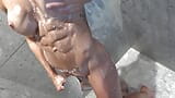 Oiled Up Handcuffed Fun for Big Tits FIT MILF snapshot 20