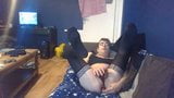 Sissy femboy crossdresser riding dildo and cumming snapshot 1