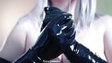 라텍스 핫한 괴롭히는 비디오, 고무 Catsuit Arya Grander snapshot 7