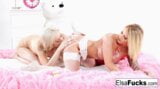 Elsa Jean and Daisy play with some cupcakes and each other snapshot 3