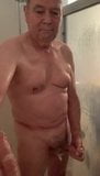 Handsome Grandpa having a shower snapshot 5