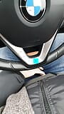 Step mom hand slip on step son jeans touching his cock while is in the car snapshot 11