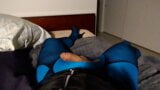 Blue pantyhose and fishnet snapshot 1