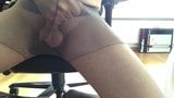 Jerking in my Pantyhose till cum snapshot 3