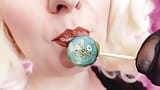 Asmr Video: Lipstick, Mesh Gloves and Lollipop (arya Grander) snapshot 12