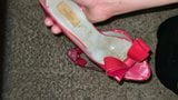 Masterbating Valentino peep toe snapshot 9