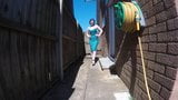 Coctail dress catwalk strut in the yard snapshot 1