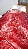 Masturbation Cum Wearing Shiny Red X'mas Dress snapshot 1