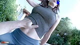 Parade of camel toe in leggings and fuck at the pool snapshot 6