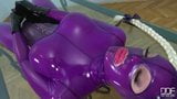 HOT Purple Latex Dildo Bate snapshot 10