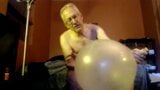 Balloonbanger 45) Clear Latex Balloon Blow Jack Cum and POP! snapshot 2