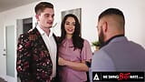 WE SWING BOTH WAYS - Bisexual Threesome At The Office With Sophia Burns' New BF And Her Coworker snapshot 3