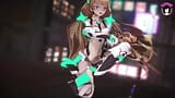 Cute Android Teen Dancing + Gradual undressing (3D HENTAI) snapshot 5