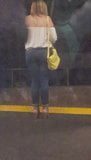 Quick shot blonde cutie on train platform p2 snapshot 4