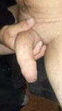 So horny stroking my wet uncut smooth cock and balls snapshot 2