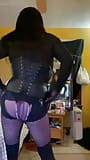 Ass in Sheer Black Silky Bliss snapshot 8