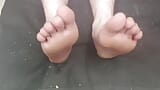 My Feet Moving around on the Black Bed snapshot 3