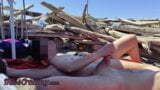 Pompino pubblico rischioso sulla spiaggia delle Canarie Quasi beccato - MissCreamy snapshot 13