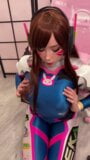 Tiktoker Girl Cosplay D.Va from Overwatch and Sucks Dick  snapshot 3