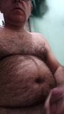 Hairy daddy jerk off and cum on shower snapshot 6