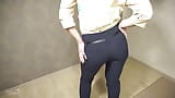 Perfect Ass Asian In Tight Work Trousers Teases Visible Panty Line snapshot 15