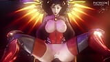 Devil Mercy On Her Back Getting A Big Creampie snapshot 8