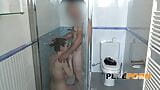 Amateur dude gets a sexy surprise in the shower. Sex with Anita Teen! snapshot 11
