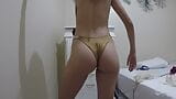 Schoolgirl try on different satin panties victoria secret snapshot 9