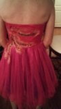 Cute short pink prom dress gets cummed in snapshot 9