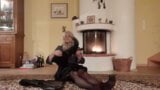 Lady Martina relaxing at the fireplace snapshot 7