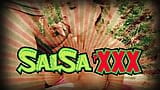 Spicy Latina Annie Quinn fucks Bald guy on the terrace for SalsaXXX snapshot 1