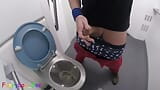 I piss and then jerk off my hot cock in the toilet on a moving train snapshot 11