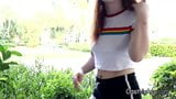 Deep throated by red head teen amateur on casting snapshot 1