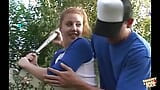 To Help Make up for Injuring Him the Sporty Girls Give Him a Double Blowjob snapshot 2