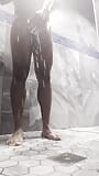 Black Man Post Gym Shower (Part 1) snapshot 12