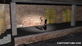 Calda rossa 3d succhia e scopa all'aperto snapshot 1