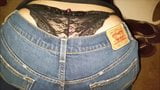 Releasing a load of cum on her jeans snapshot 1