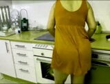 Mature mom in the kitchen, amateur, homemade snapshot 2