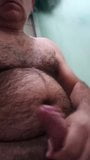 Hairy daddy jerk off and cum on shower snapshot 8