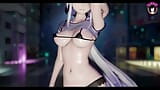 Haku Dancing In Sexy Short Skirt + Gradual Undressing (3D HENTAI) snapshot 7