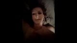 Girlfriend cumshot facial in dark on bed snapshot 3