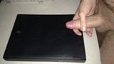 Huge cumshot on colleague laptop in the office snapshot 5