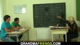 Old blonde granny teach boys teen snapshot 3